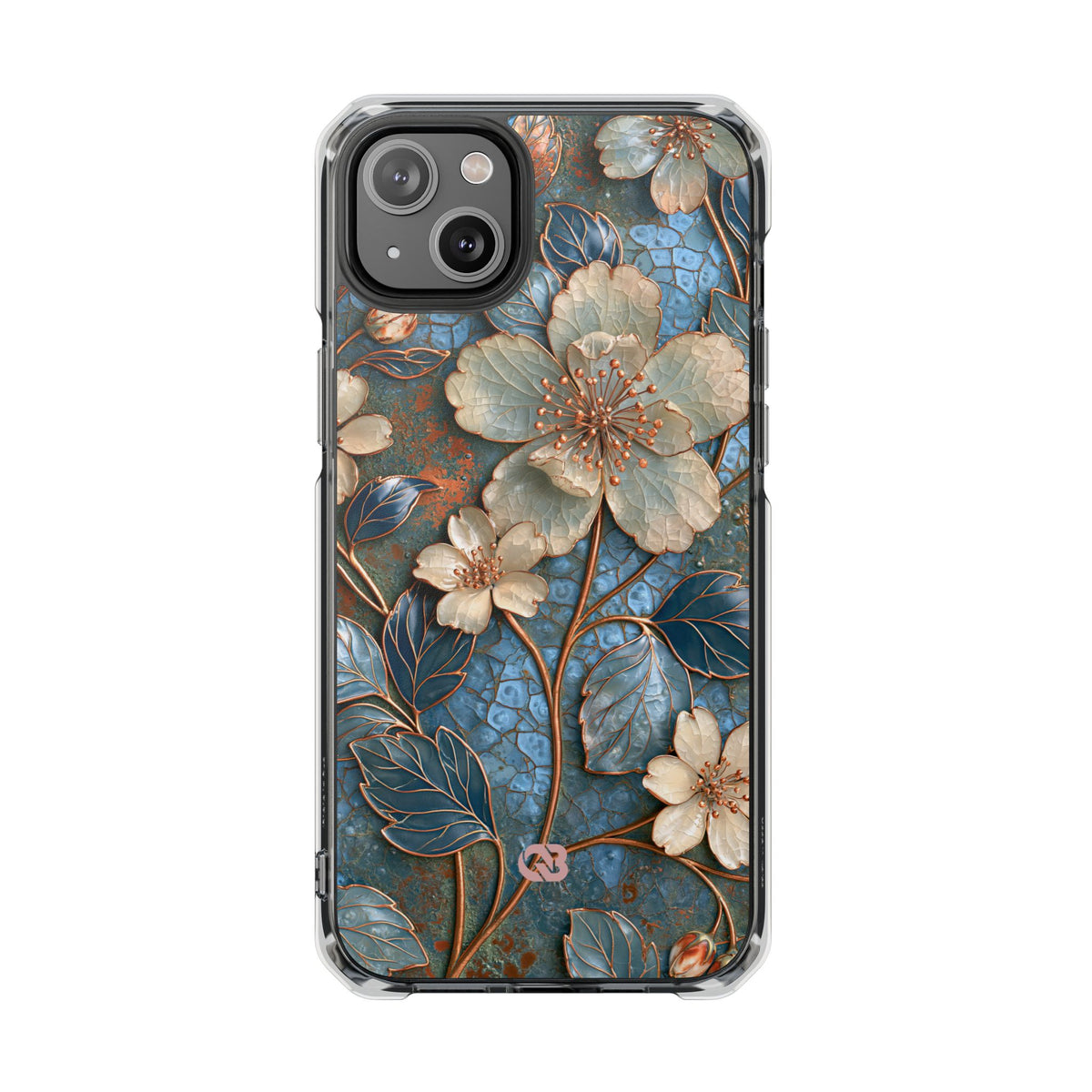 Gilded Blossom Reverie · Clear Impact Magnetic Phone Case for iPhone · Teal