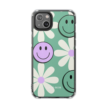 Smiley Daisy Glow iPhone 14 Plus Cover - Impact