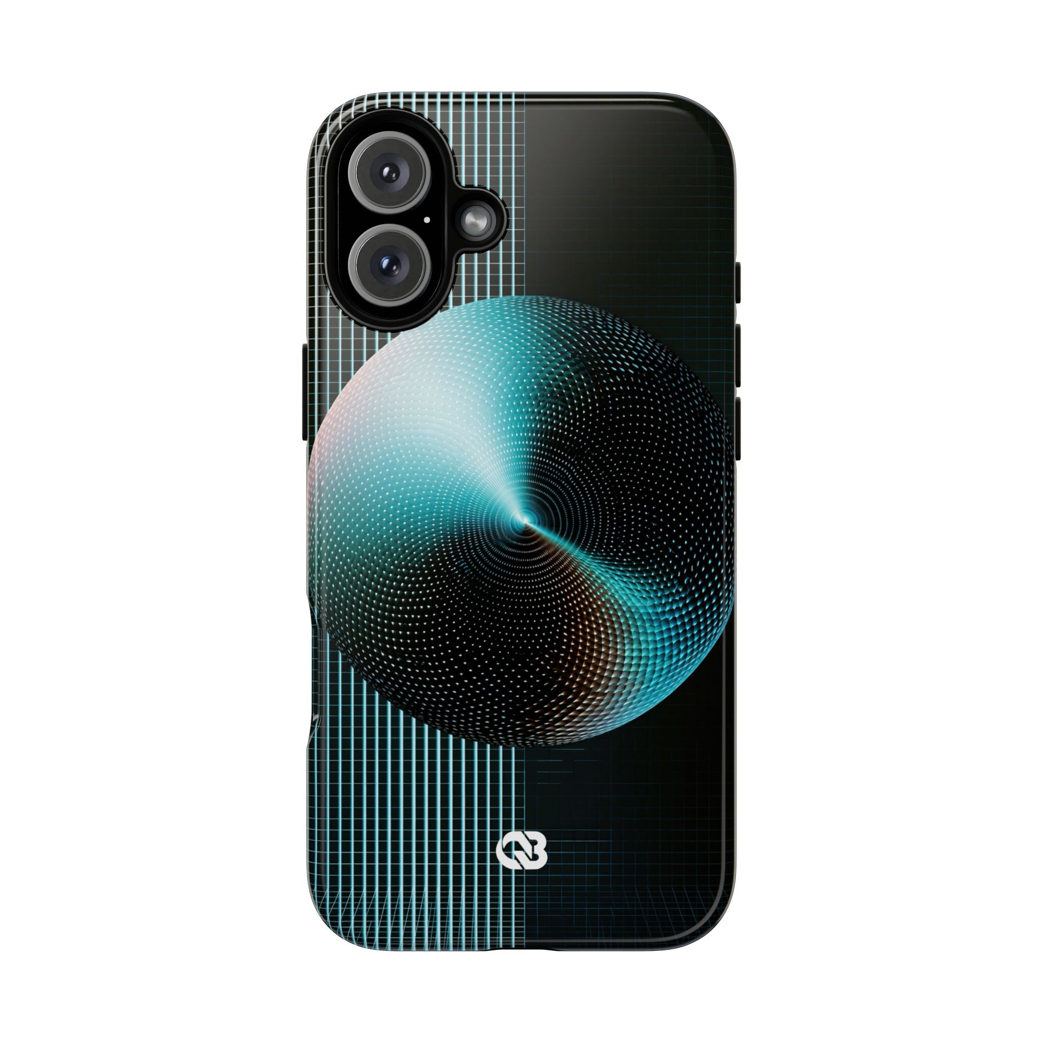 Blue Tough Phone Case for iPhone - Cyan Vector Sphere
