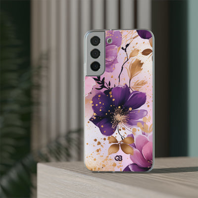 Gilded Violet Bloom · Soft Phone Case for Samsung