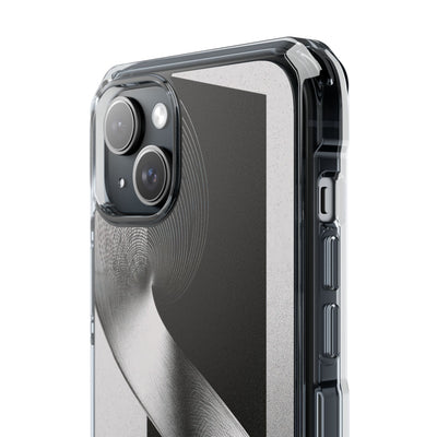 Grey Impact MagSafe Phone Case for iPhone - Obsidian Moiré Wave