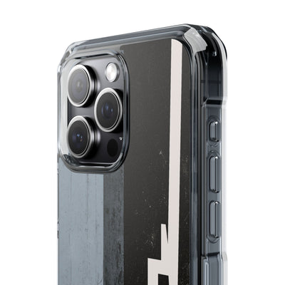 Grey Impact MagSafe Phone Case for iPhone - Industrial Concrete Void