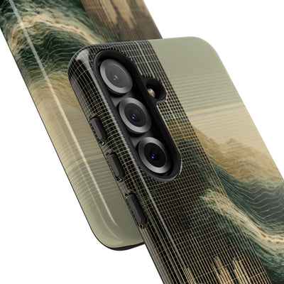 Beige Tough Phone Case for Samsung - Veridian Data Ridge