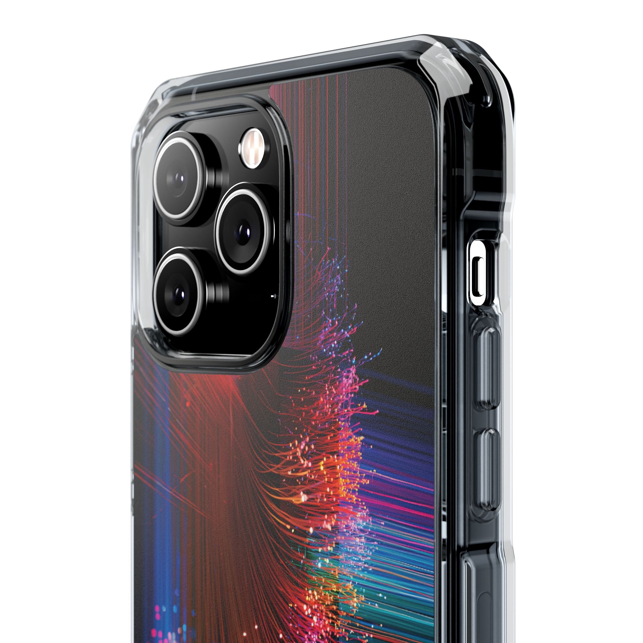 Black Impact MagSafe Phone Case for iPhone - Cyber Optic Streak