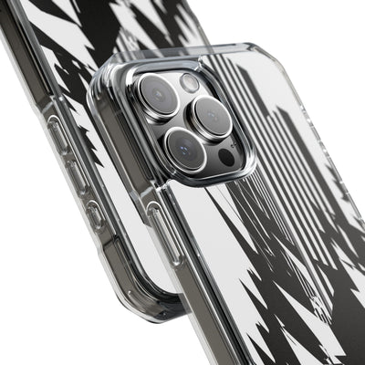 White Impact MagSafe Phone Case for iPhone - Shattered Vector Spire