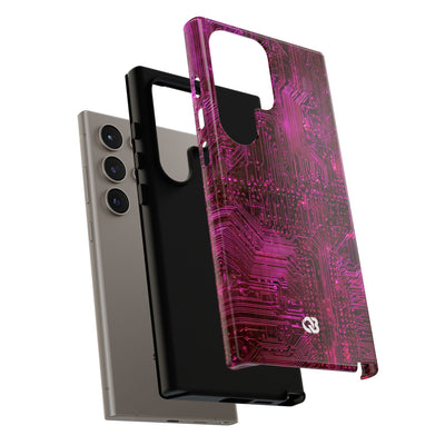 Magenta Circuit Trace · Tough Phone Case for Samsung · Pink