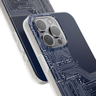 Blue Lite Phone Case for iPhone - Cobalt Data Stream