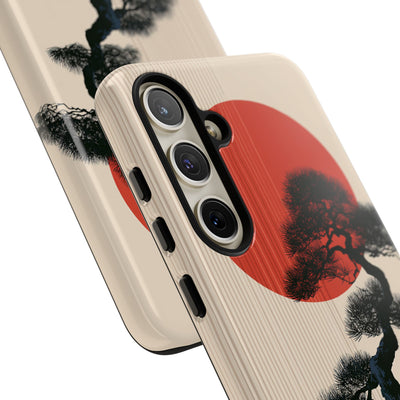 Beige Tough Phone Case for Samsung - Kyoto Crimson Pine