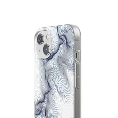 White Lite Phone Case for iPhone - Nordic Ridge Topo