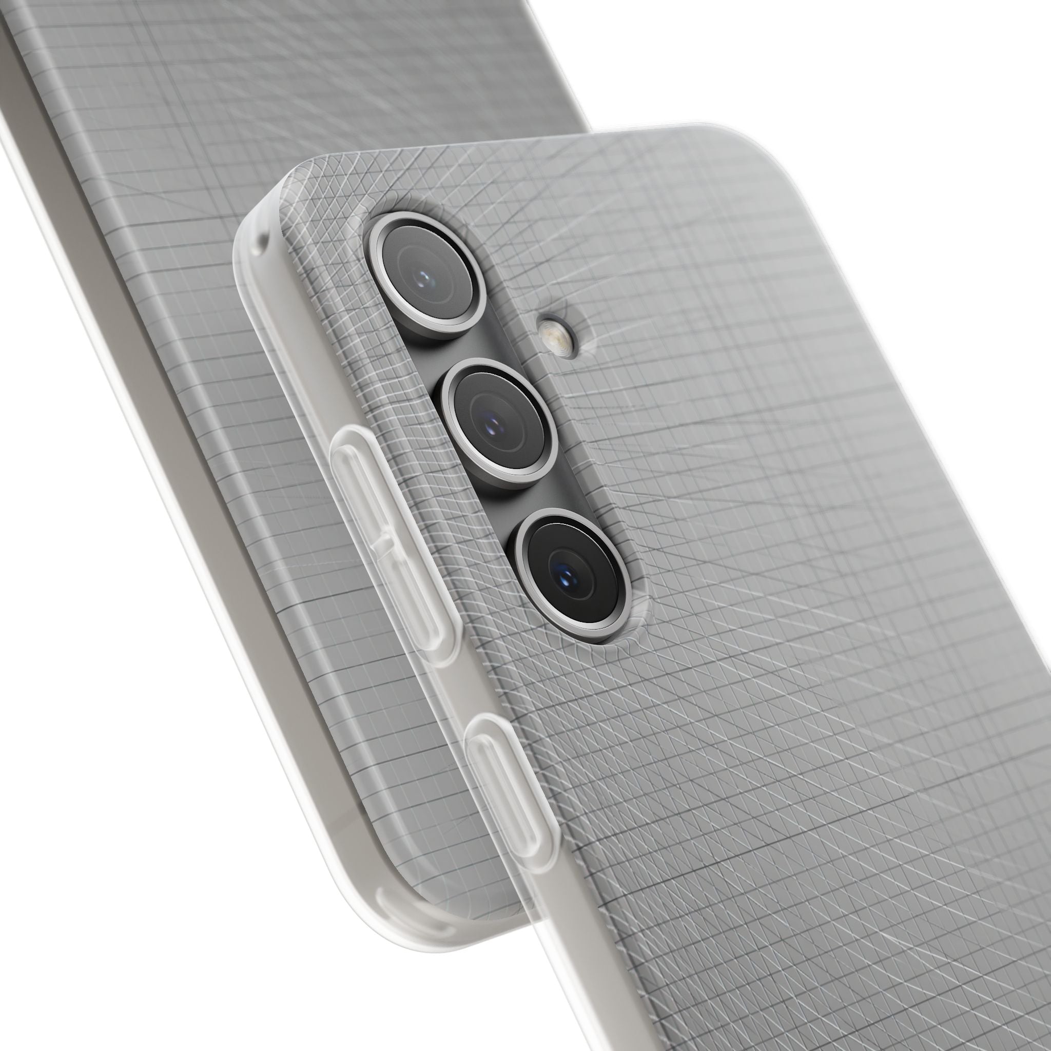 Grey Lite Phone Case for Samsung - Chrome Mesh Warp