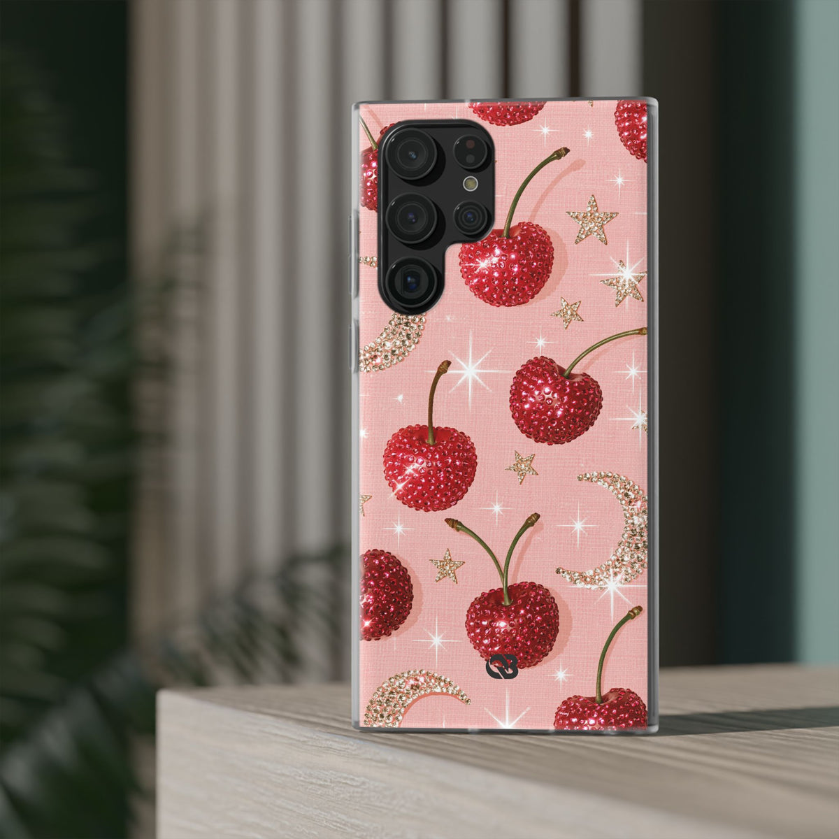 Bedazzled Ruby Cherries · Lite Phone Case for Samsung · Pink