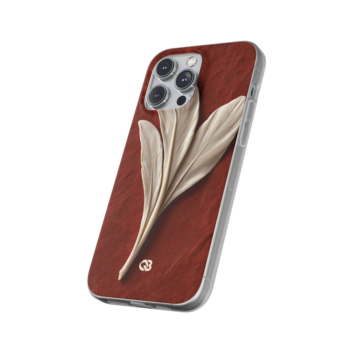 Carved Ivory Plume · Lite Phone Case for iPhone ·  Red