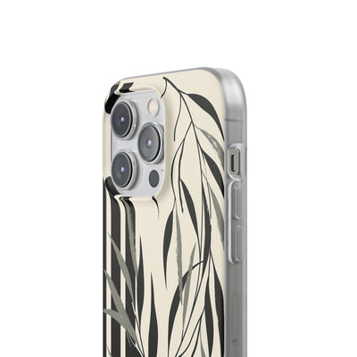Beige Lite Phone Case for iPhone - Soot Leaf Sketch