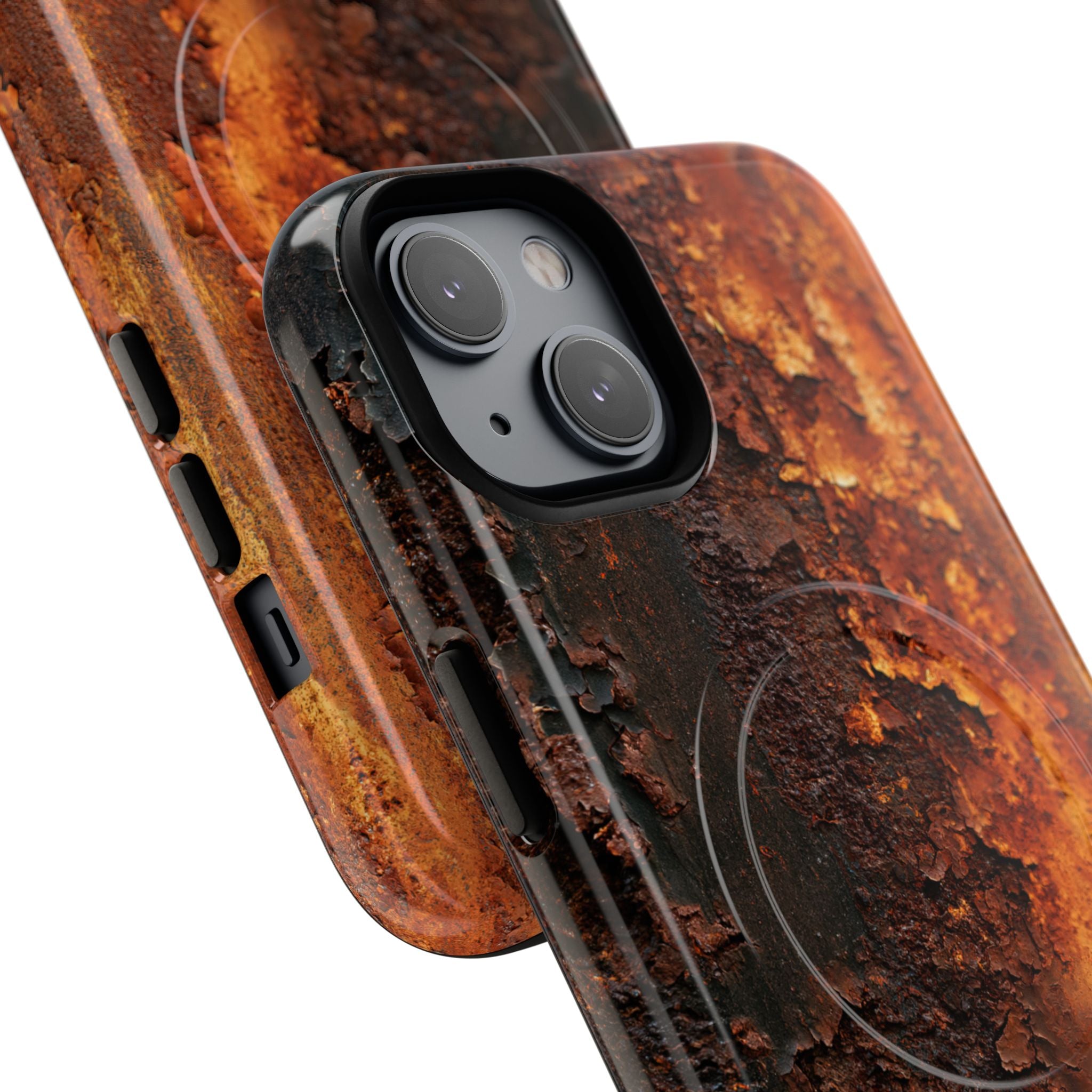 Orange Tough 2.0 Magsafe Phone Case for iPhone - Oxidized Iron Crust