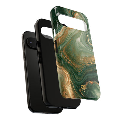 Jade Suminagashi · Tough Phone Case for Pixel ·  Green