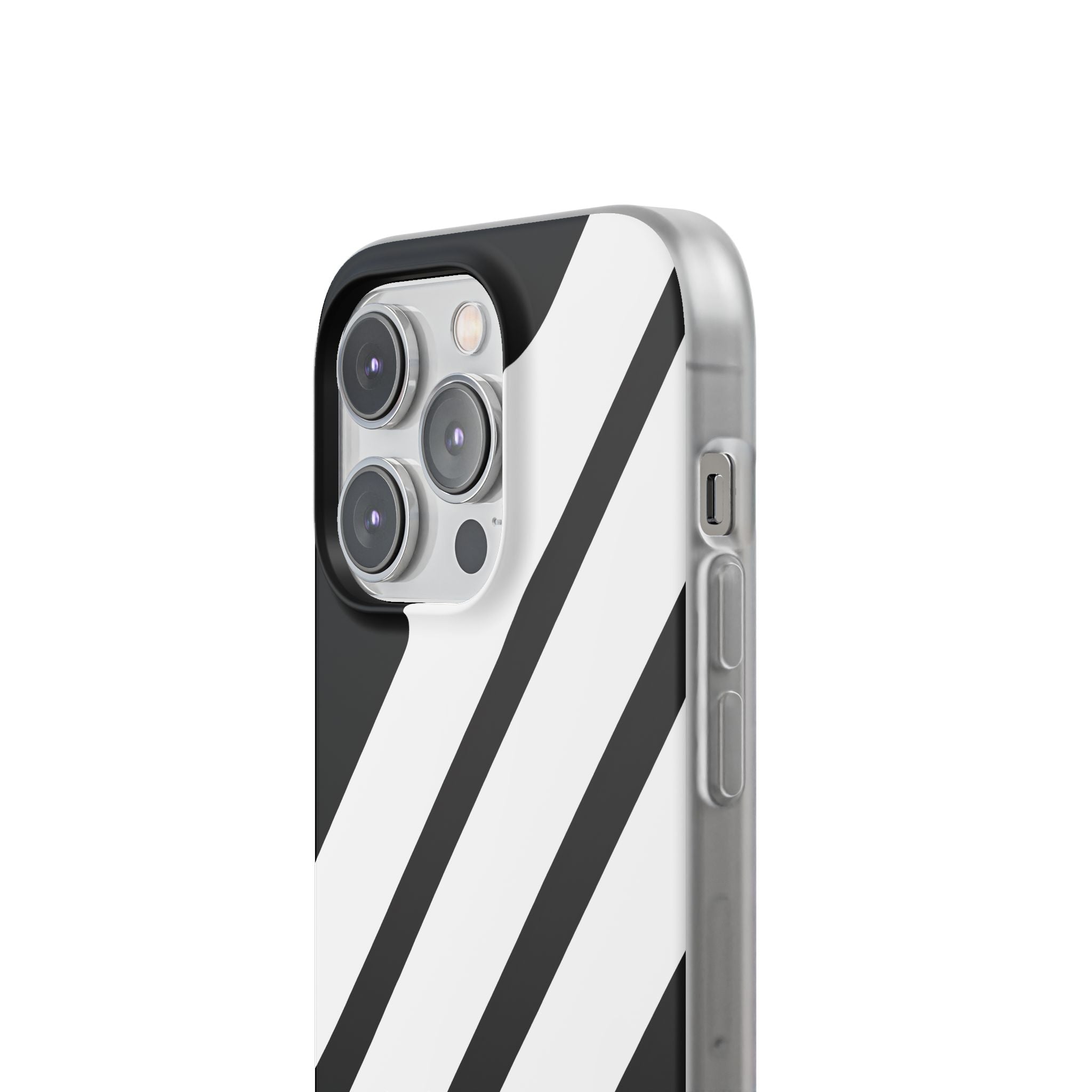 Obsidian White Bars · Soft Handyhülle für iPhone