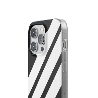 Obsidian White Bars · Soft Handyhülle für iPhone