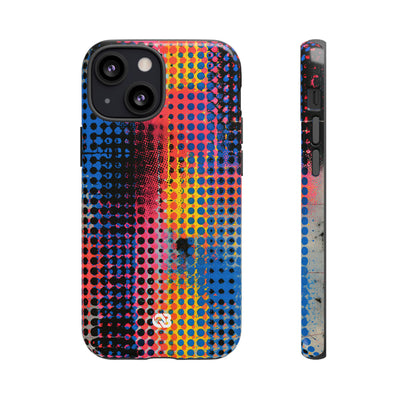 Chromatic Halftone Grid · Tough Phone Case for iPhone · Blue