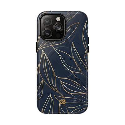 Gilded Navy Foliage · Tough+ Magsafe