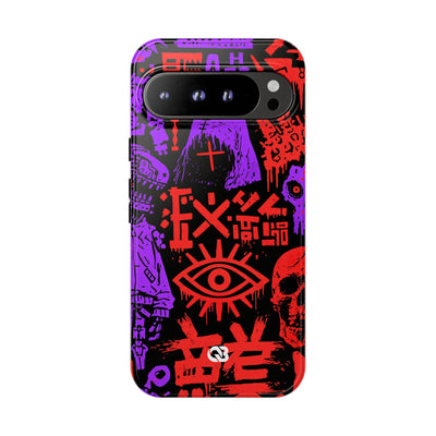 Underground Cyber Glyphs · Tough Phone Case for Pixel ·  Black