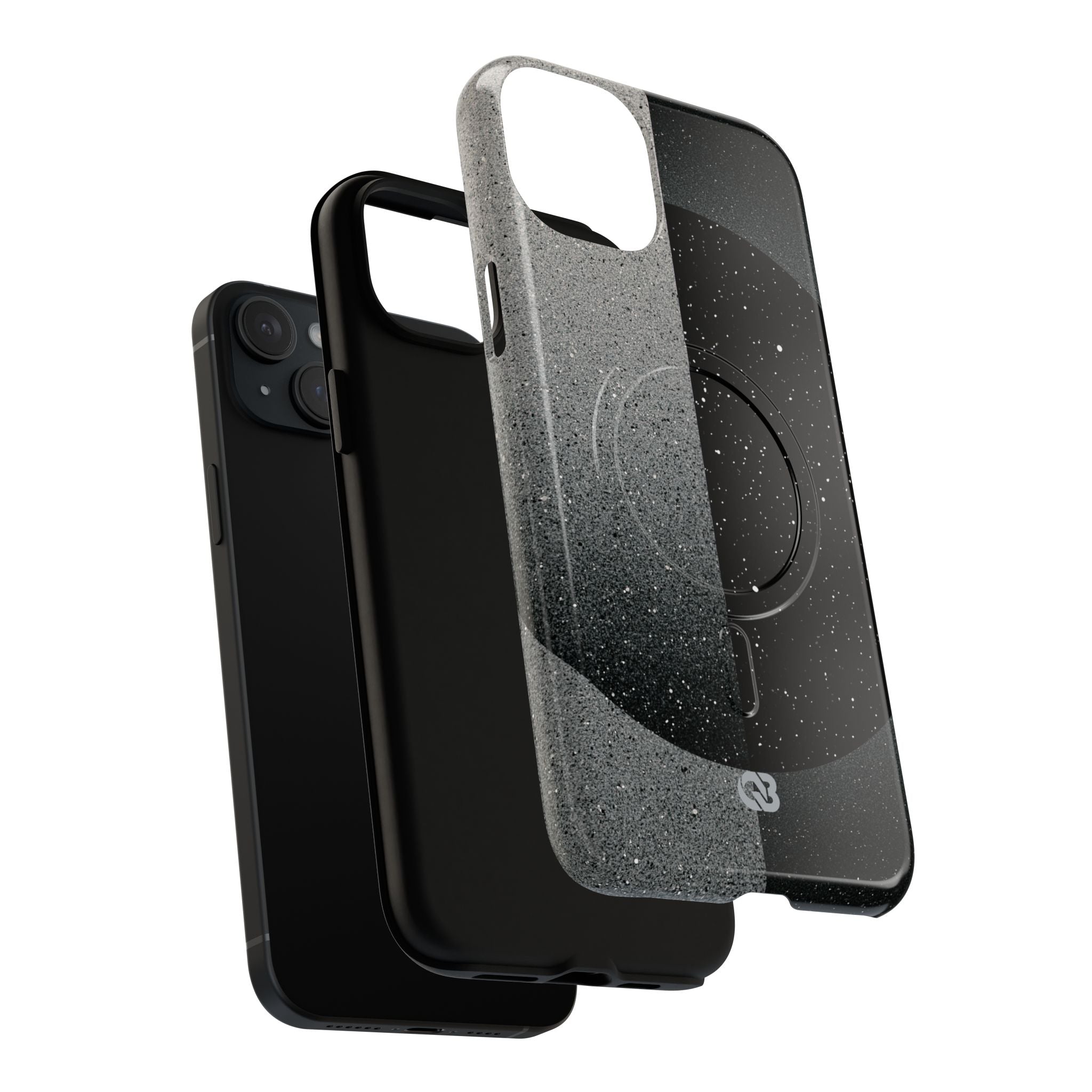 Black Tough 2.0 Magsafe Phone Case for iPhone - Lunar Static Orbit
