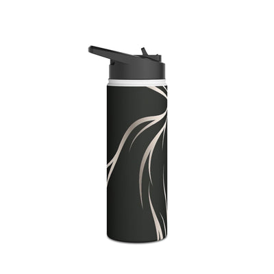 Nordic Moose Contour · Insulated Water Bottle · Black