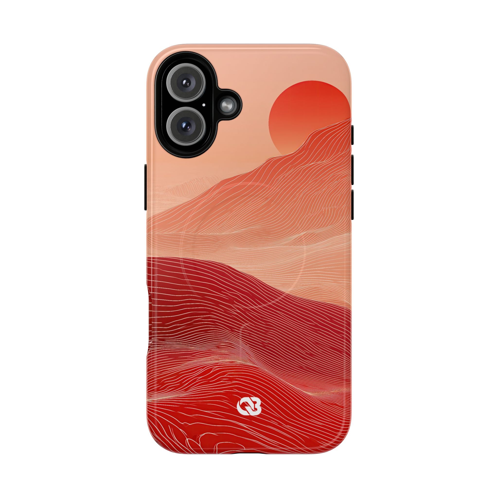 Red Tough 2.0 Magsafe Phone Case for iPhone - Crimson Ridge Lines