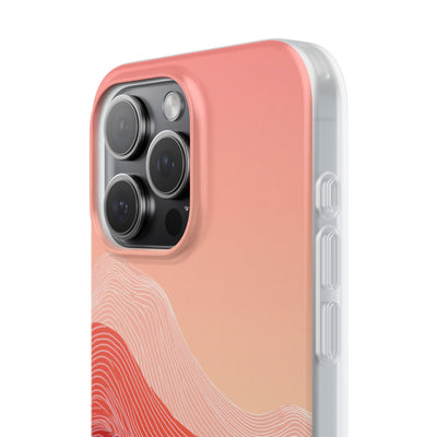 Red Lite Phone Case for iPhone - Crimson Ridge Contour