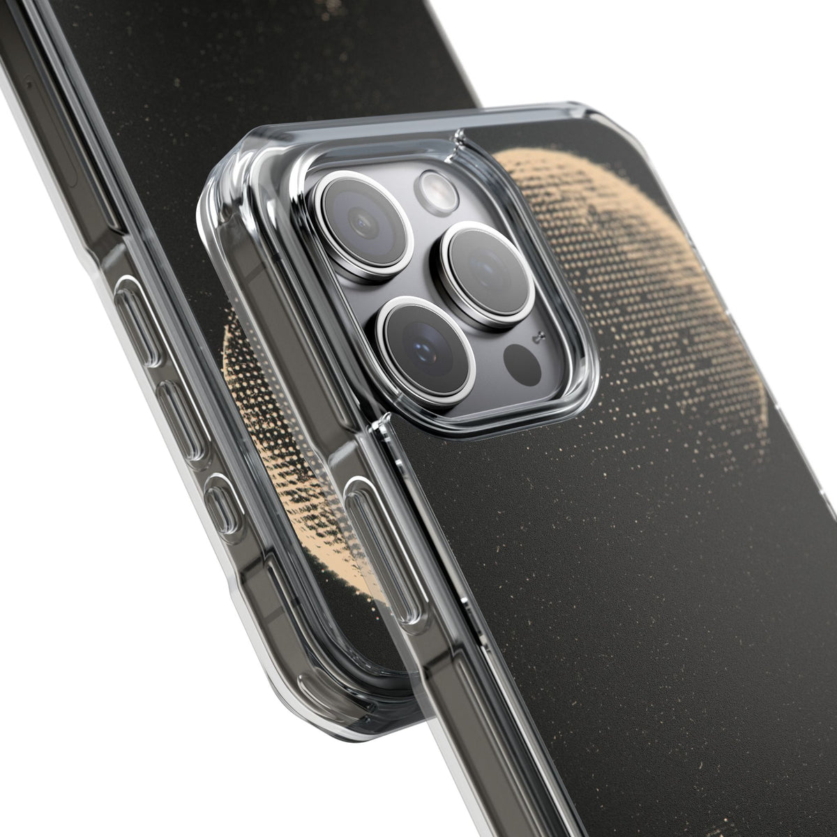 Lunar Metropolis Nocturne · Clear Impact Magnetic Phone Case for iPhone ·  Black