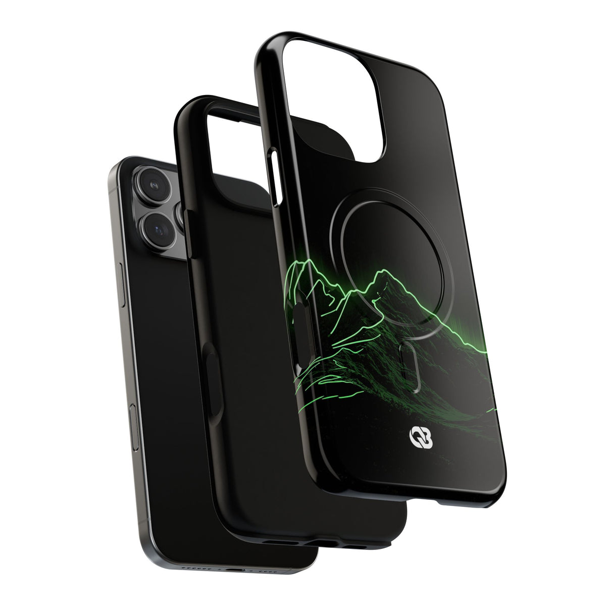Nordic Mountain Contour · Tough 2.0 Magnetic Phone Case for iPhone · Black