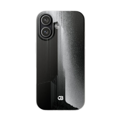 Black Lite Phone Case for iPhone - Brutalist Pixel Monolith