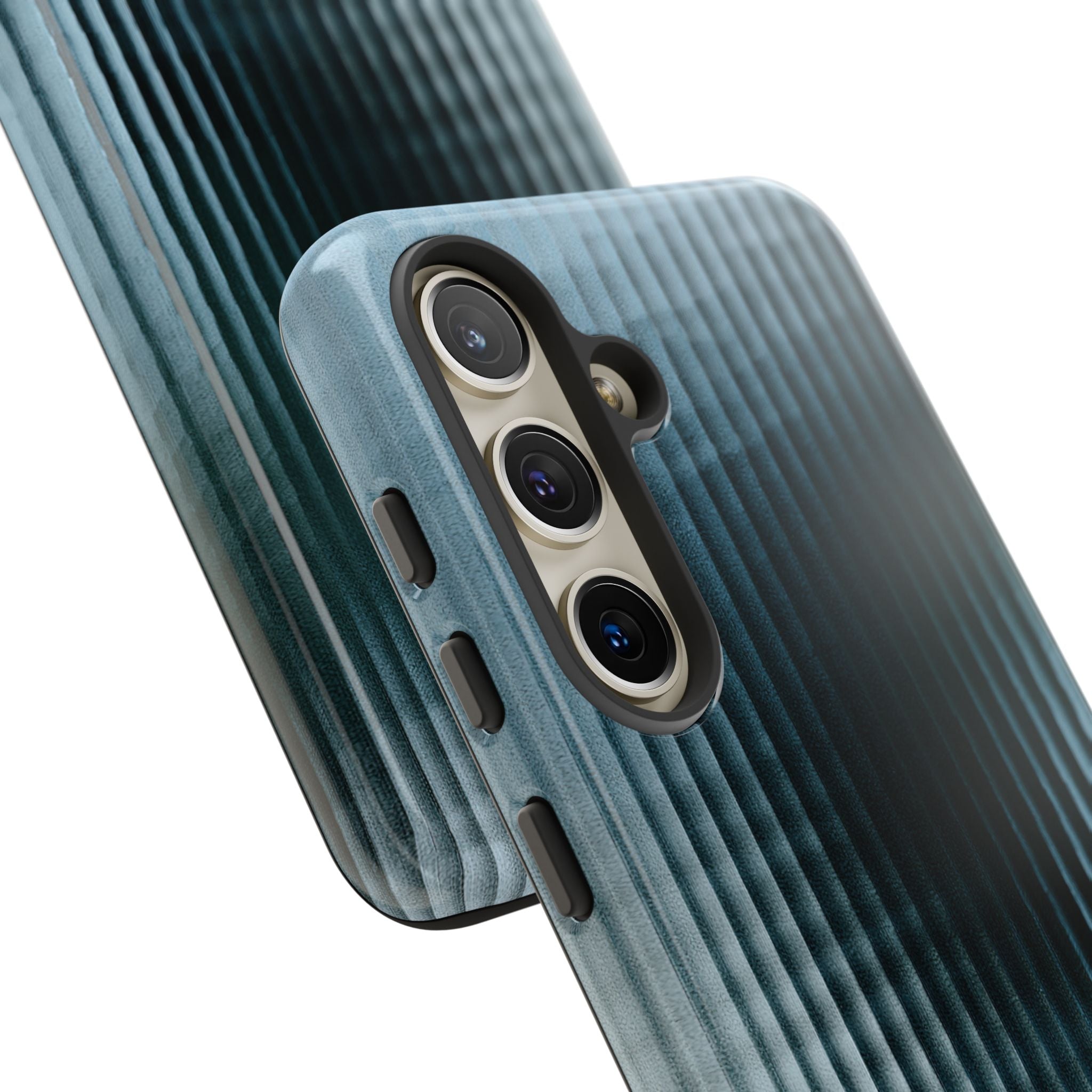 Blue Tough Phone Case for Samsung - Glacial Reeded Glass