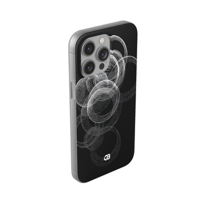 Black Lite Phone Case for iPhone - Kinetic Wireframe Orbit
