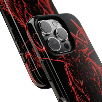 Nordic Moose Contour · Tough Phone Case for iPhone · Red