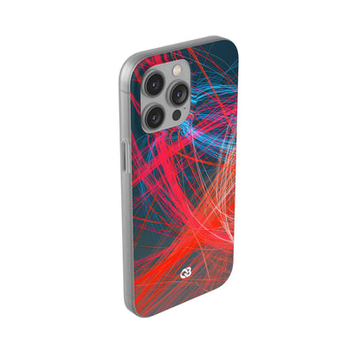 Neon Fiber Stream · Lite Phone Case for iPhone ·  Red