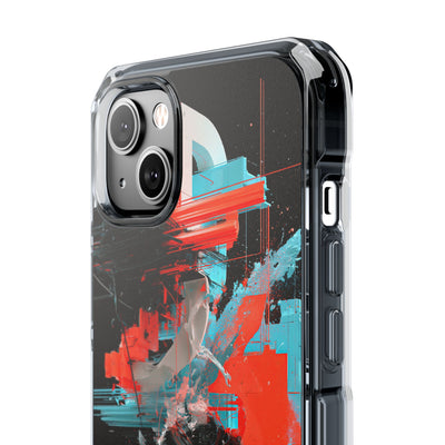 Fragmented Cyber Core · Clear Impact Magnetic Phone Case for iPhone ·  Black