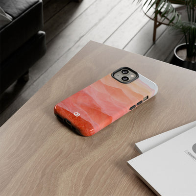 Alpenglow Ridge Vista · Tough Phone Case for iPhone · Orange