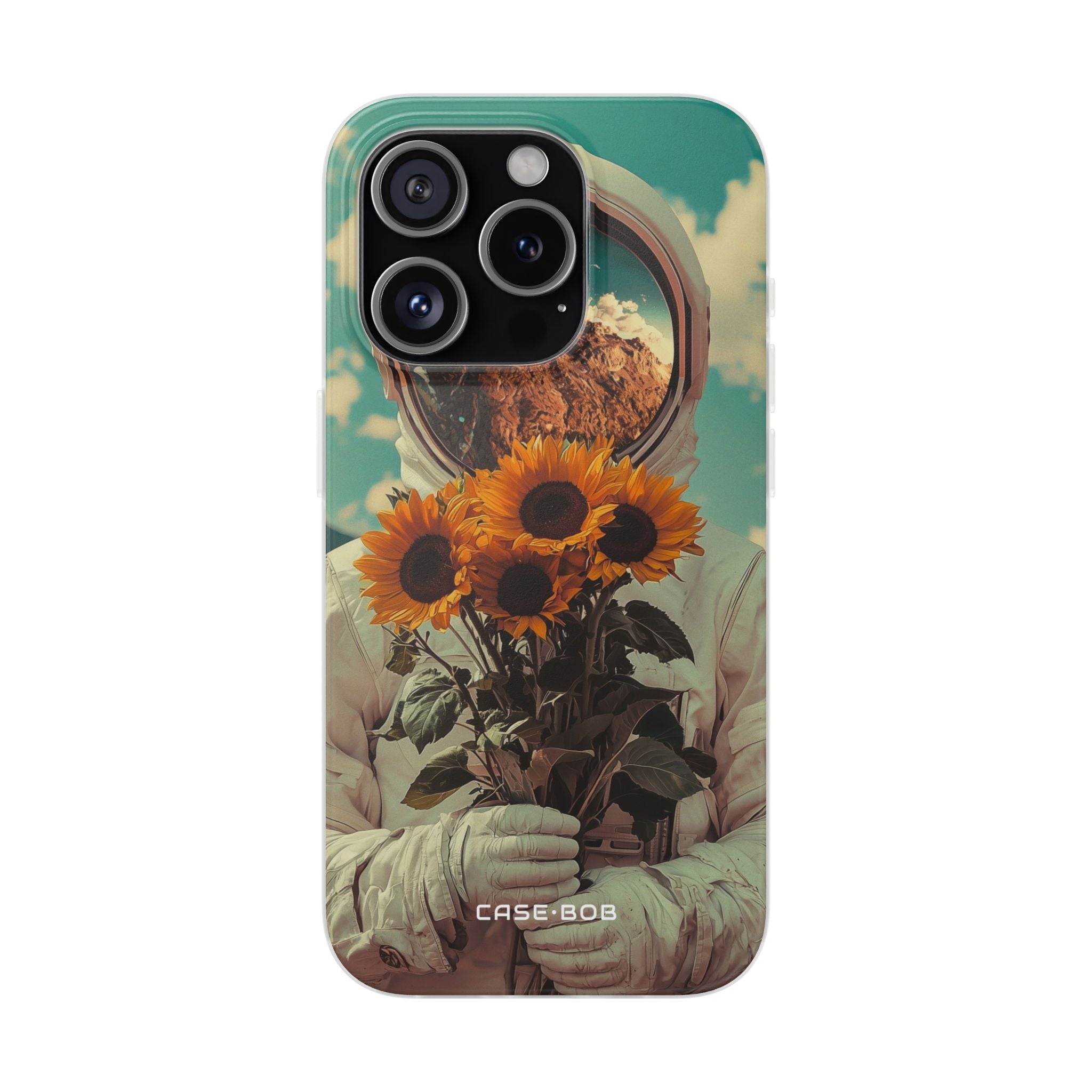 Sonnenblumen-Astronaut iPhone 15 Pro Case - Soft