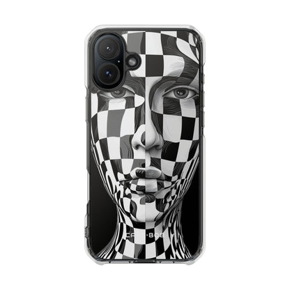 Checkered Face iPhone 16 Plus Case - Impact