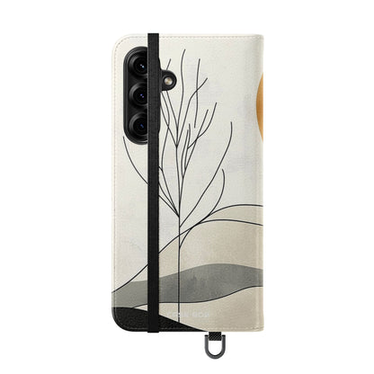 Oranssit Eclipse-puut - Samsung S25+ Case - Lompakko