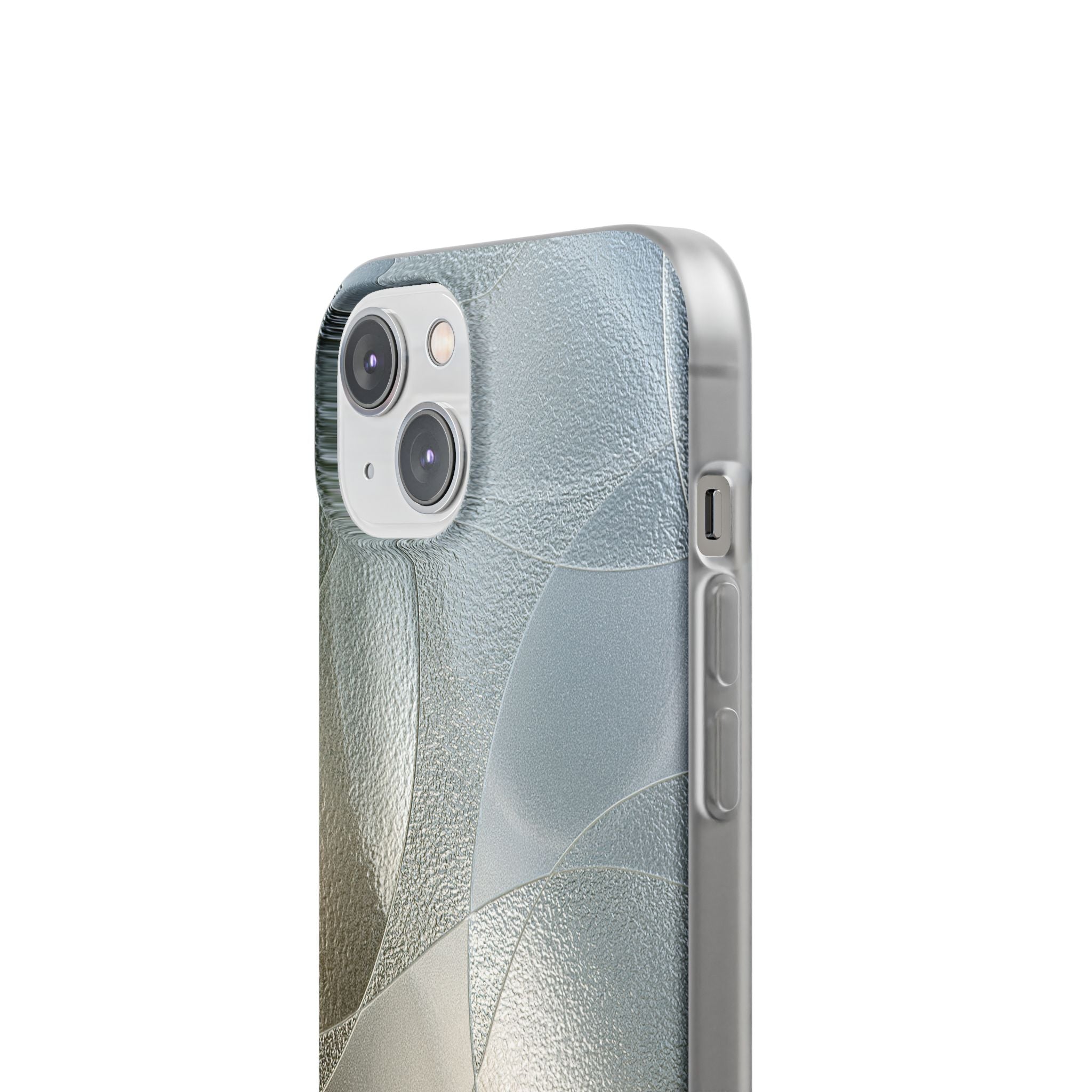 Silver Lite Phone Case for iPhone - Frosted Silver Mosaic