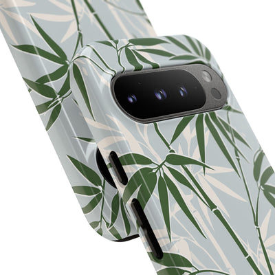 Green Tough Phone Case for Google Pixel - Kyoto Bamboo Canopy