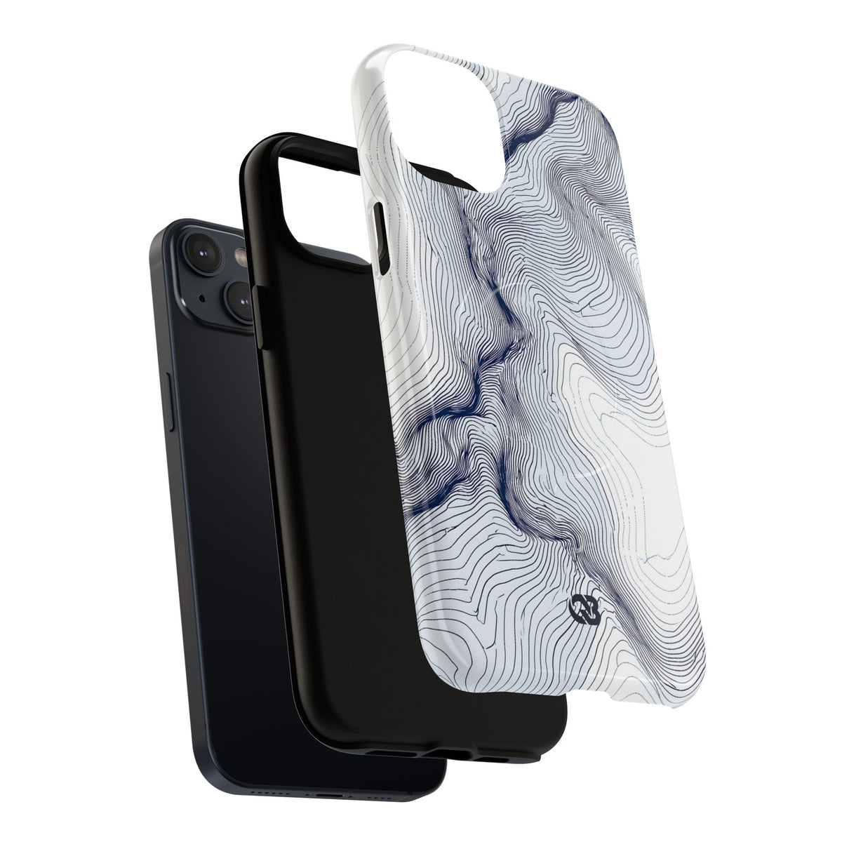 Nordic Ridge Contour · Tough 2.0 Magnetic Phone Case for iPhone · White