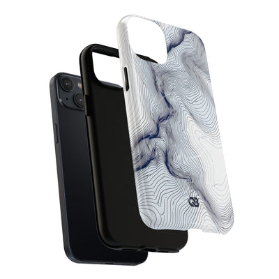 Nordic Ridge Contour · Tough 2.0 Magnetic Phone Case for iPhone · White