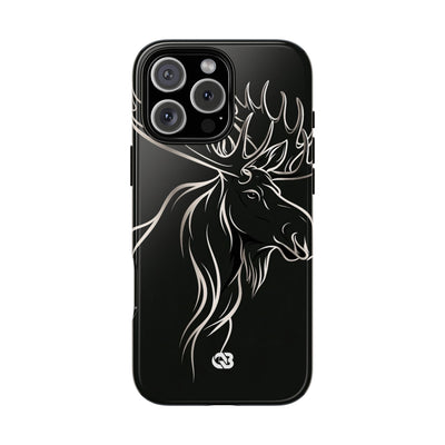 Nordic Moose Contour · Tough Phone Case for iPhone · Black