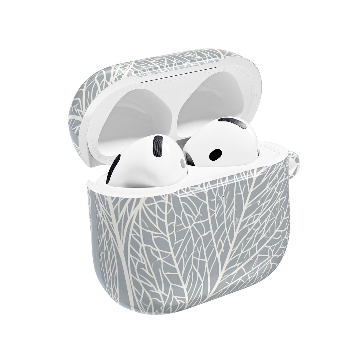 Minimal Leaf Skeleton · Hard Case for AirPods & AirPods Pro · Grey