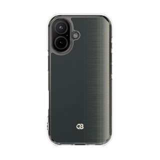 Grey Impact MagSafe Phone Case for iPhone - Charcoal Tech Grid