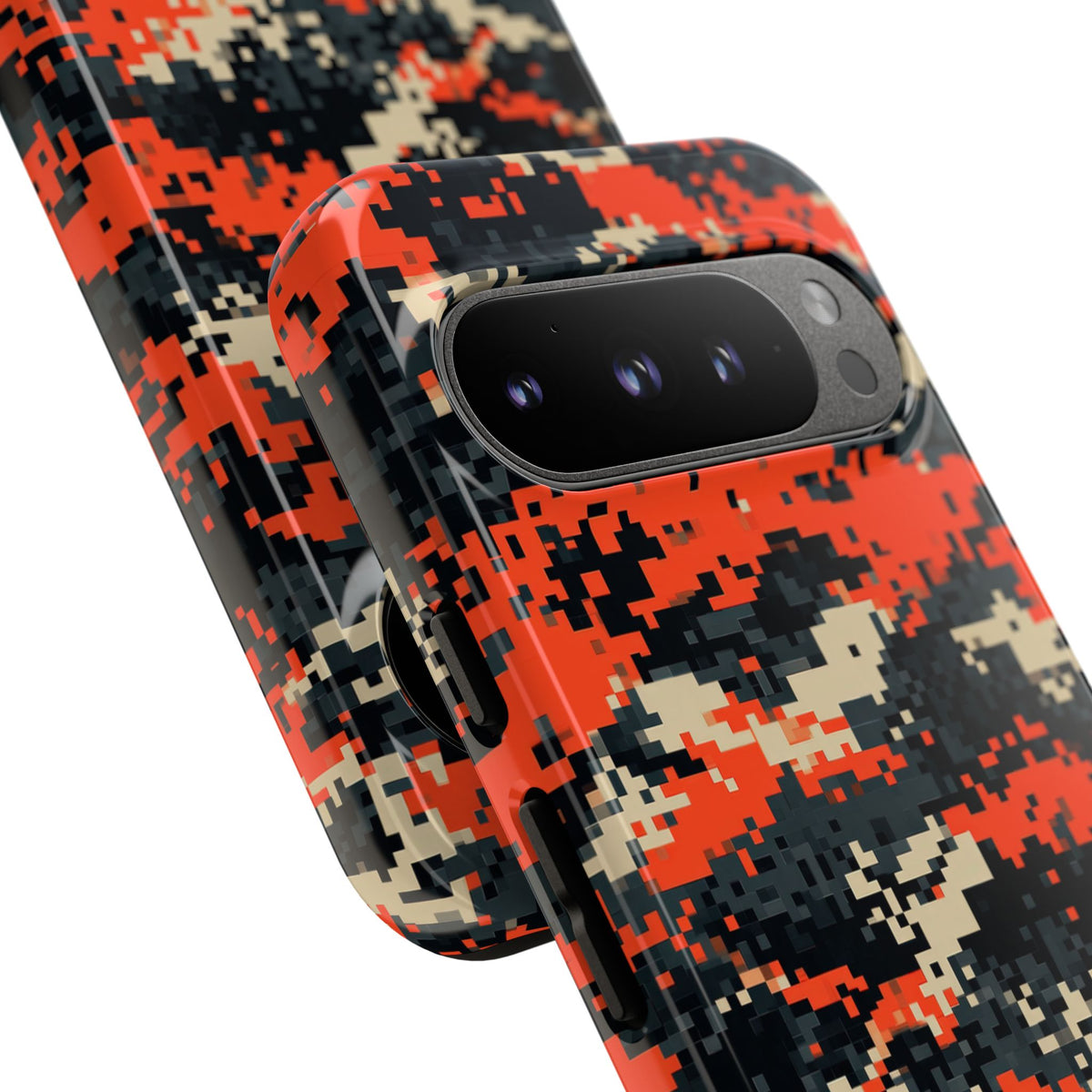 Signal Pixel Camo · Tough Phone Case for Pixel ·  Orange