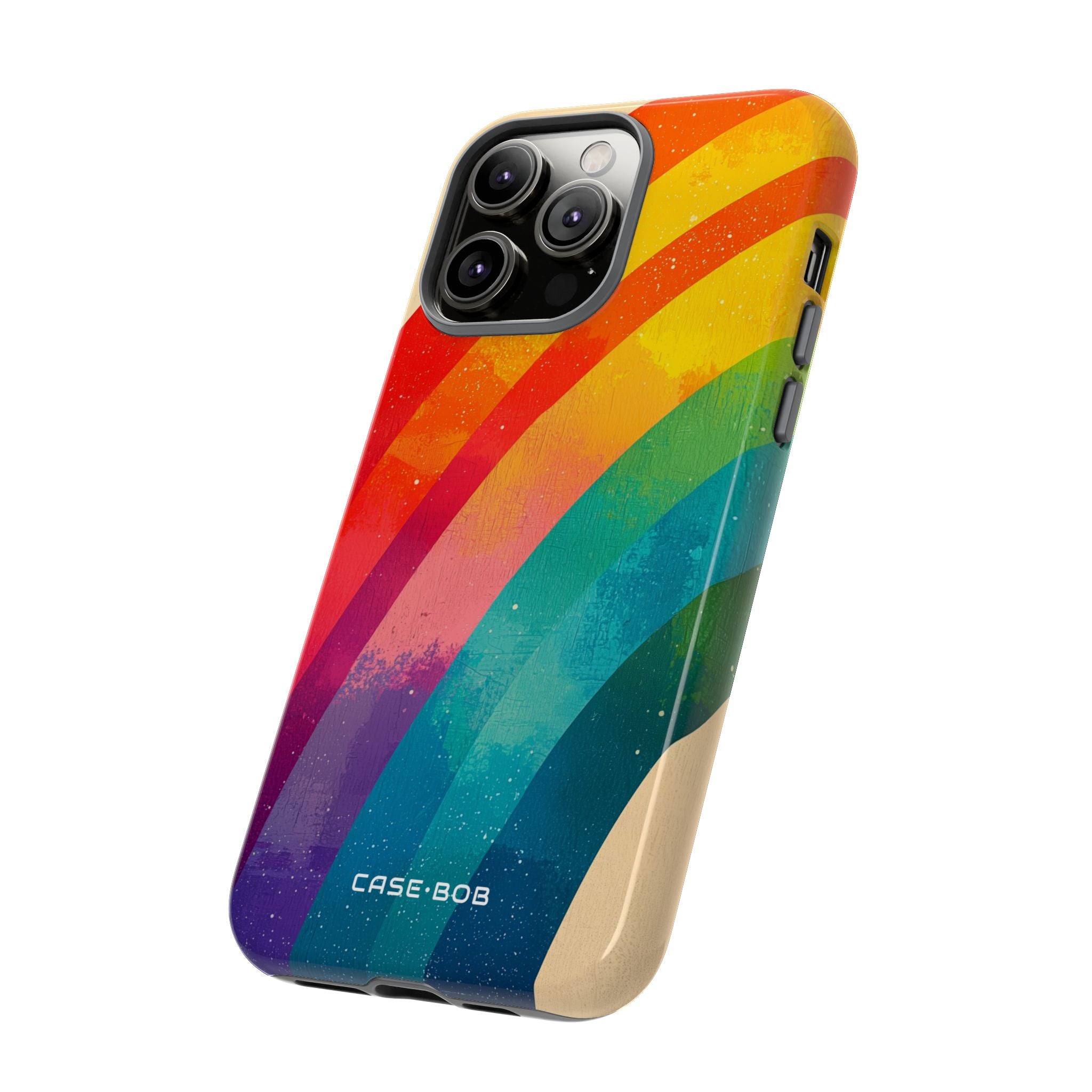 Textured Rainbow Arc iPhone 14 Pro Max Case - Tough