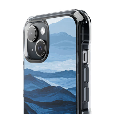 Blue Impact MagSafe Phone Case for iPhone - Cobalt Ridge Tides